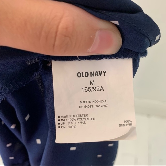 Navy Sleeveless Blouse - Picture 4 of 4